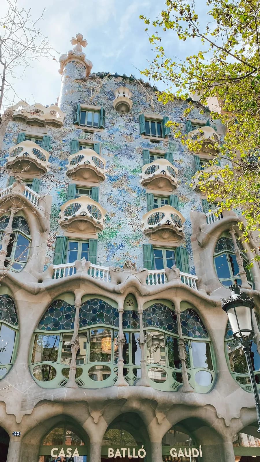 Casa Batlló façade on Passeig de Gràcia, Barcelona